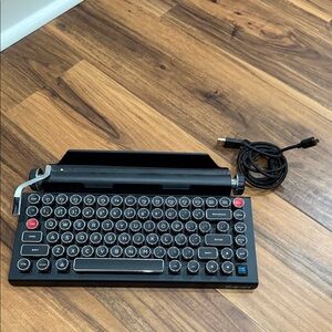 Qwerkywriter Typewriter Retro Black Keyboard with USB Cable